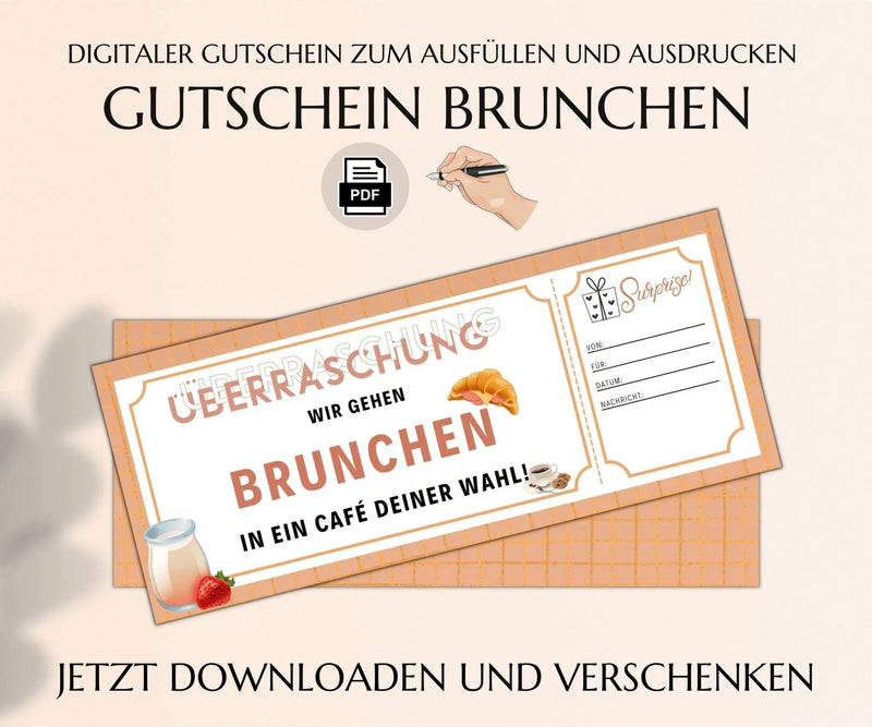 Brunch Gutschein Vorlage - JSKDesignStudio 